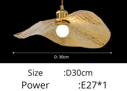 Lotus Leaf Chandelier Kitchen Retro Creative Light