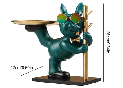 Bulldog Cool Sculpture Dog Ornament