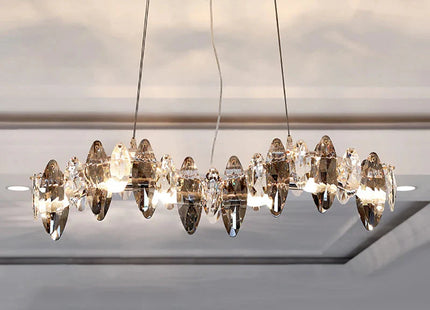 Crystal Gold Silver Designer Chandelier
