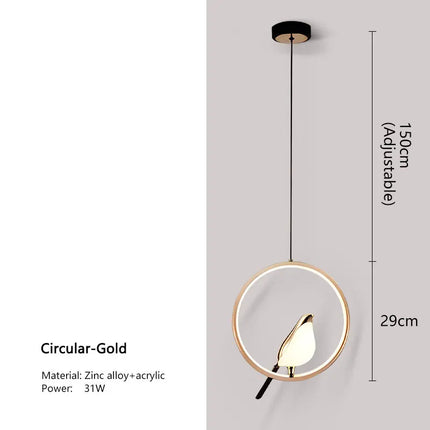 Bird LED Cord Pendant Lamps Indoors Hanging Light