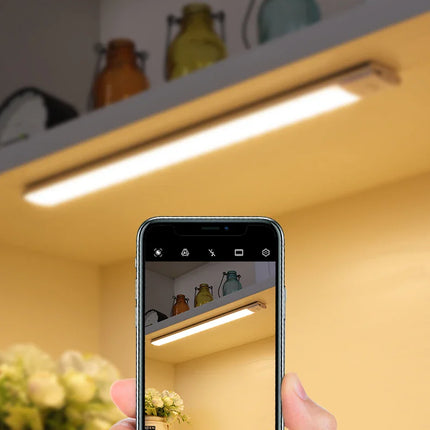 Cabinet Lights Motion Sensor LED Wireless USB Under Ultra Thin Night Light For Kitchen Cabinet Bedroom Wardrobe Indoor Lighting