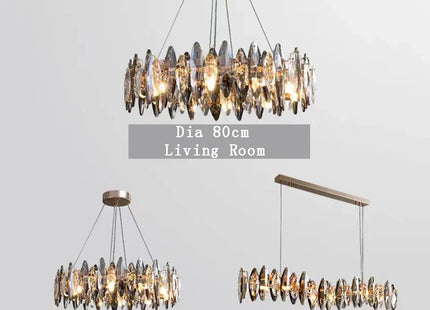 Crystal Gold Silver Designer Chandelier