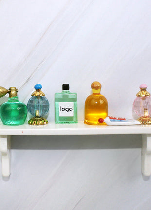 1/12 Dollhouse DIY Emulation Mini Perfume Package Model Miniature Items Dolls House Accessories Makeup Ornaments Toys for Girls