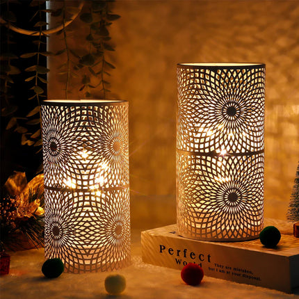 2Pcs/set  Battery Powered Table Lamp Modern Cylinder Lamp