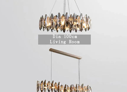 Crystal Gold Silver Designer Chandelier