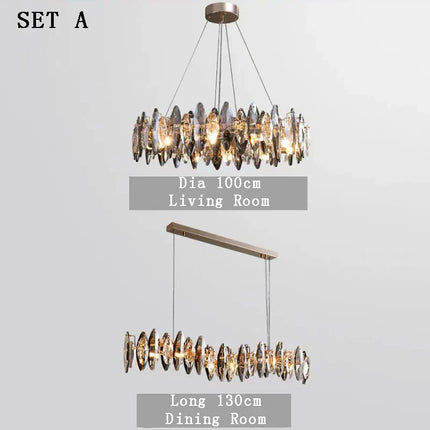 Crystal Gold Silver Modern Independent Designer Chandelier LED Light Fixture Luxury