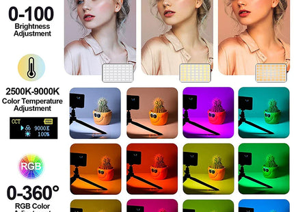 LED RGB Camera Light Full Color Output Video Light