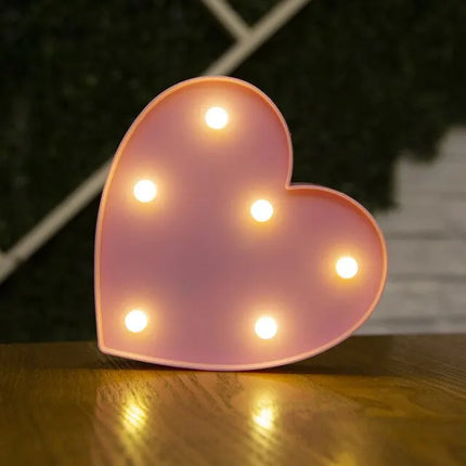 Alphabet LED Night Lights Number Letter Lamp 16cm
