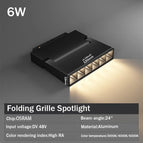 FoldGrilleSpot 6w / Warm Light 3000k
