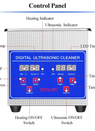 0.8L 1.3L Digital Ultra sonic Cleaning Machine Home Watch Ultrasound Cleaner Bath Toys Washer for Jewelry Rings Dental Glasses