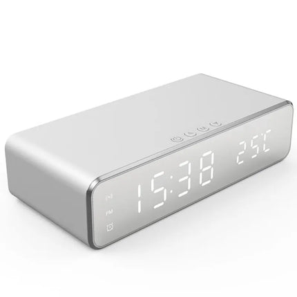 Wireless Charger Time Alarm Clock LED Digital Thermometer
