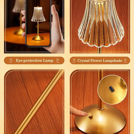 Table Lamp LED Touch Sensor Desktop Night Light Rechargeable Wireless