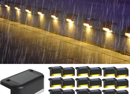 Warm White LED Solar Step Lamp