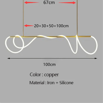 Modern Long Hose Led Ceiling Chandelier