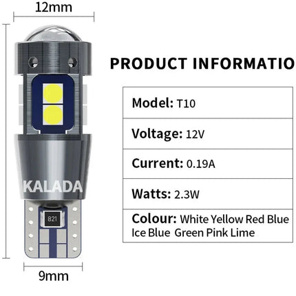 2x High Quality W5W T10 LED CANBUS