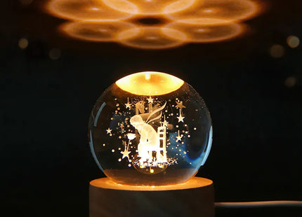 3D Crystal ball Planet Night Light