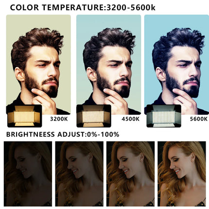 LED Video Light Photo Studio Lamp Bi-Color 2500K-8500k