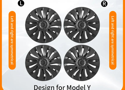 Hubcaps for Tesla Model Y 19 Inch Storm Style Wheel Cover