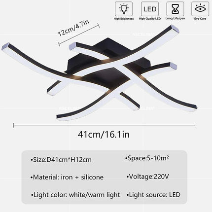 Modern LED Ceiling Light Long Wave Lamp