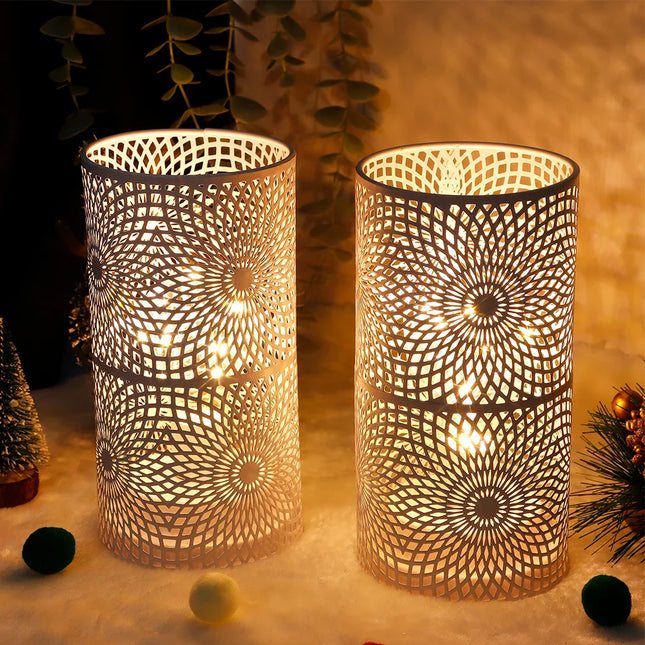 2Pcs/set  Battery Powered Table Lamp Modern Cylinder Lamp