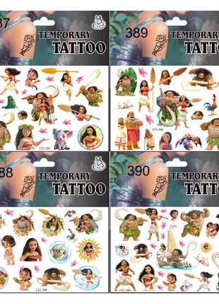 1/4/8pcs Moana Party Favor Temporary Tattoos Stickers Birthday Party Supplies Decorations Gifts for Boys Girls Classroom Rewards