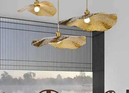 Lotus Leaf Chandelier Kitchen Retro Creative Light