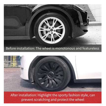Hubcaps for Tesla Model Y 19 Inch Storm Style Wheel Cover