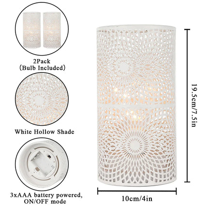 2Pcs/set  Battery Powered Table Lamp Modern Cylinder Lamp