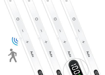 Motion Sensor Cabinet Light Battery Display 60 LED Touch Light Bar Wireless Rechargeable