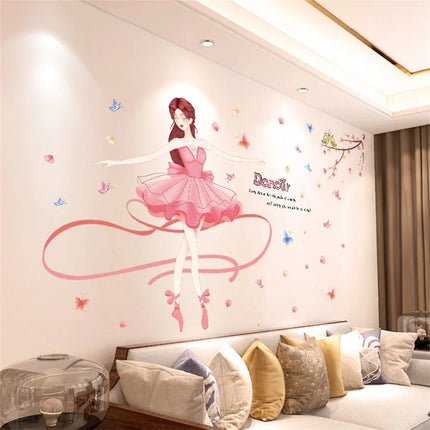 DIY Purple Lavender Living Room Wall Stickers Decoration