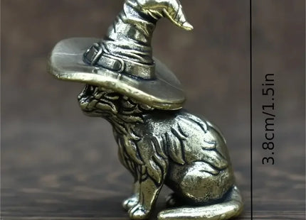 Pure Brass Rooster Figurine - Intricate Golden Animal Brass Home Decor