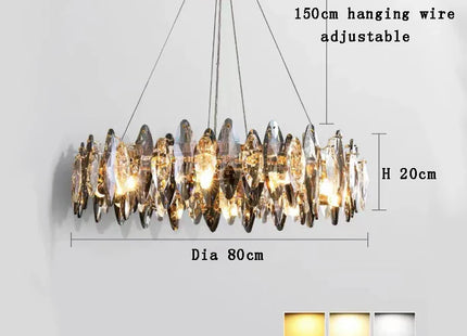 Crystal Gold Silver Designer Chandelier