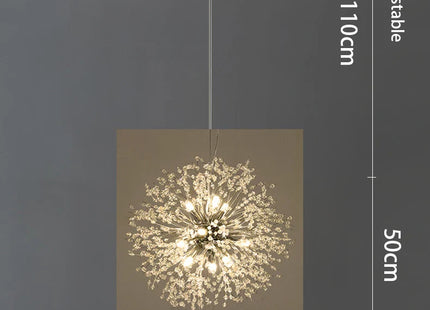 Modern Sky Star Fireball Crystal Pendant LED Light