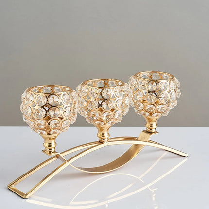 Metal Candle Holders Candlestick Crystal