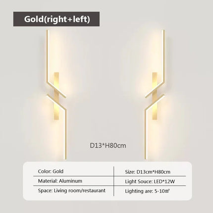 LED Wall Lamp Modern Minimalist Strip Wall Decor Lights