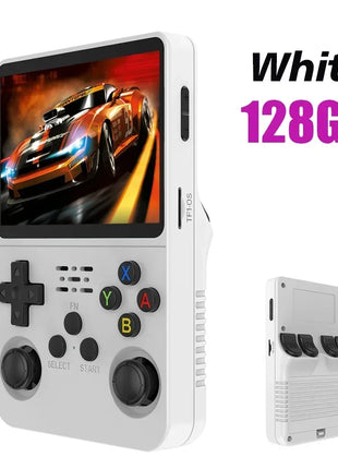 128GB Open Source R36S Video Game Console Linux System 3.5 Inch IPS Screen Orange Portable Pocket Video Player 64GB best Games