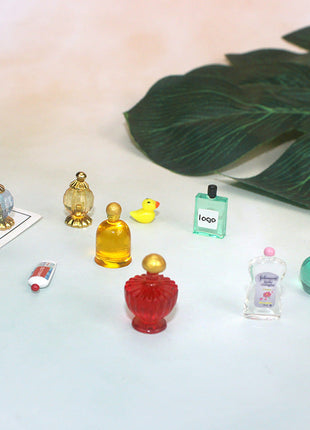 1/12 Dollhouse DIY Emulation Mini Perfume Package Model Miniature Items Dolls House Accessories Makeup Ornaments Toys for Girls