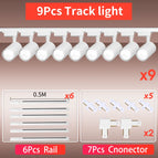 9Pcs White Body-Set / 40W warm light