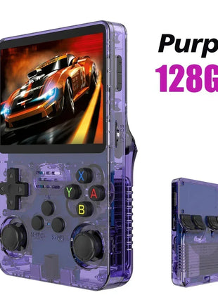 128GB Open Source R36S Video Game Console Linux System 3.5 Inch IPS Screen Orange Portable Pocket Video Player 64GB best Games