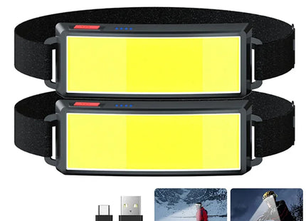 Powerful COB LED Headlamp Type-c Rechargeable Head Flashlight