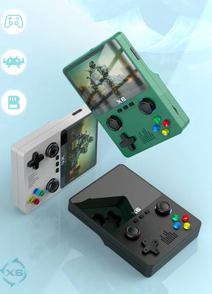 2023 New X6 3.5Inch IPS Screen Handheld Game Player Dual Joystick 11 Simulators GBA Video Game Console for Kids Gifts