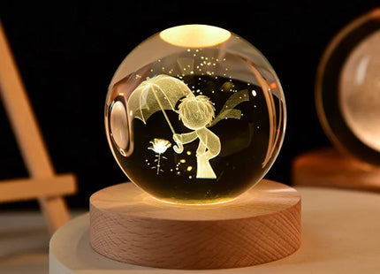 3D Crystal ball Planet Night Light