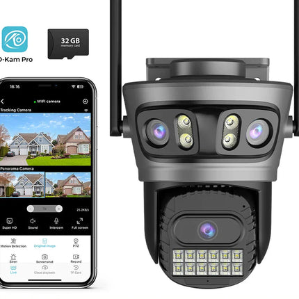 Camera Outdoor Auto Tracking Multi Screens 5X Digital Zoom PTZ Security Protection