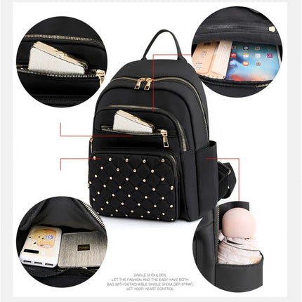 Fashion Bagpack Women High Quality Nylon Backpacks Female Big Travel Back Pack Large School Bags for Teenage Girls Shoulder Bag