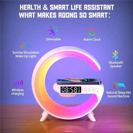 Wireless Charger Pad &  Night Light Lamp Alarm Clock