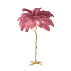 Purple / Gold lamp body / H170cm 45 feathers