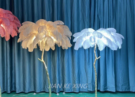 Ostrich Feather Floor Lamp for Living Room