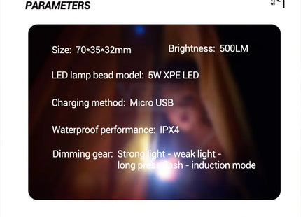 USB Head Flashlight