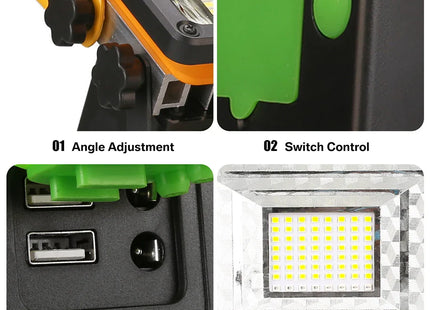 LED Rechargeable Portable Work Light 60W with Stand Waterproof Floodlight