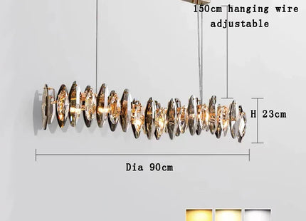 Crystal Gold Silver Designer Chandelier